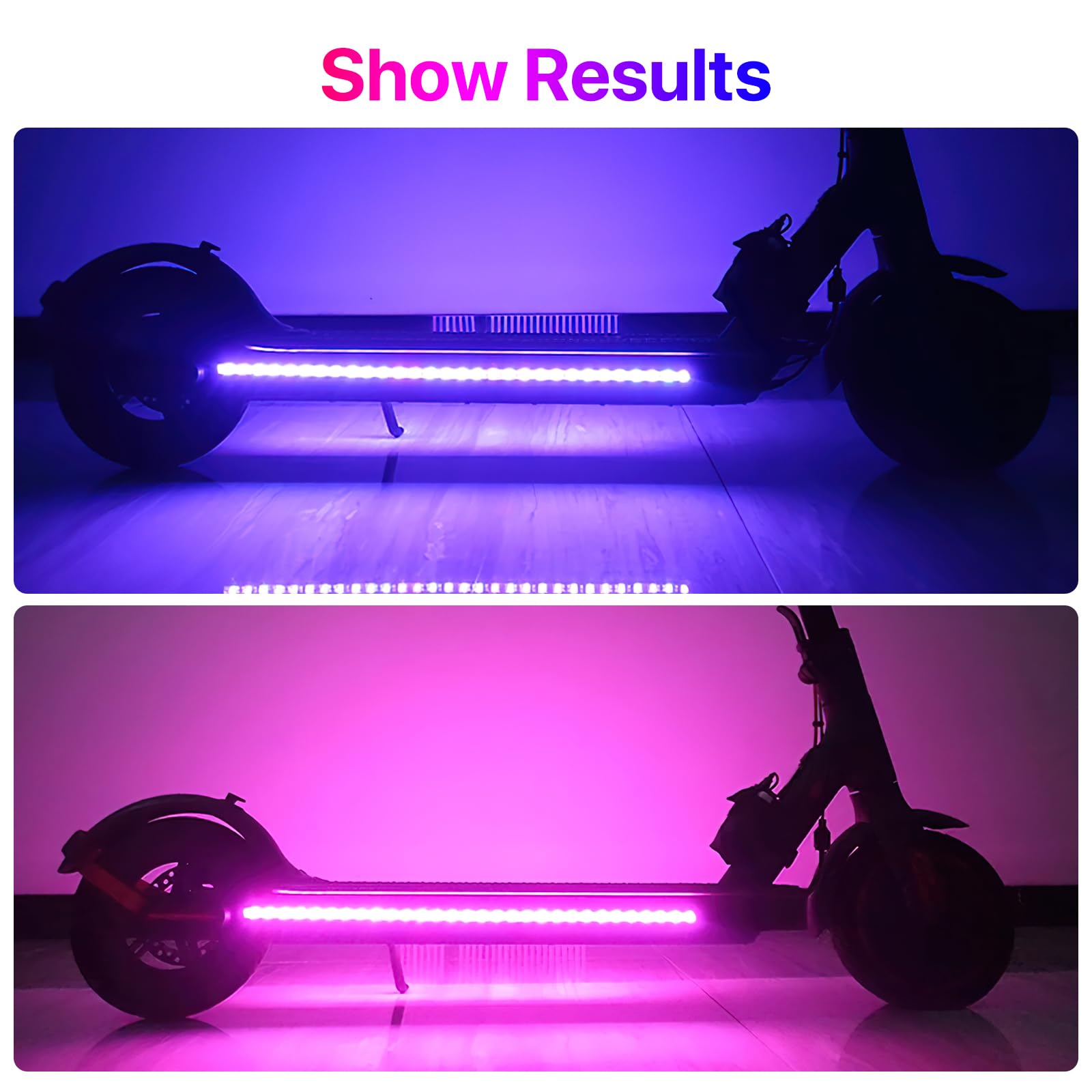 Bande LED RVB pour scooter électrique, 30 lumières avec télécommande, imperméable et pliable pour Xiaomi M365/M365 Pro, skateboard, scooter, fête