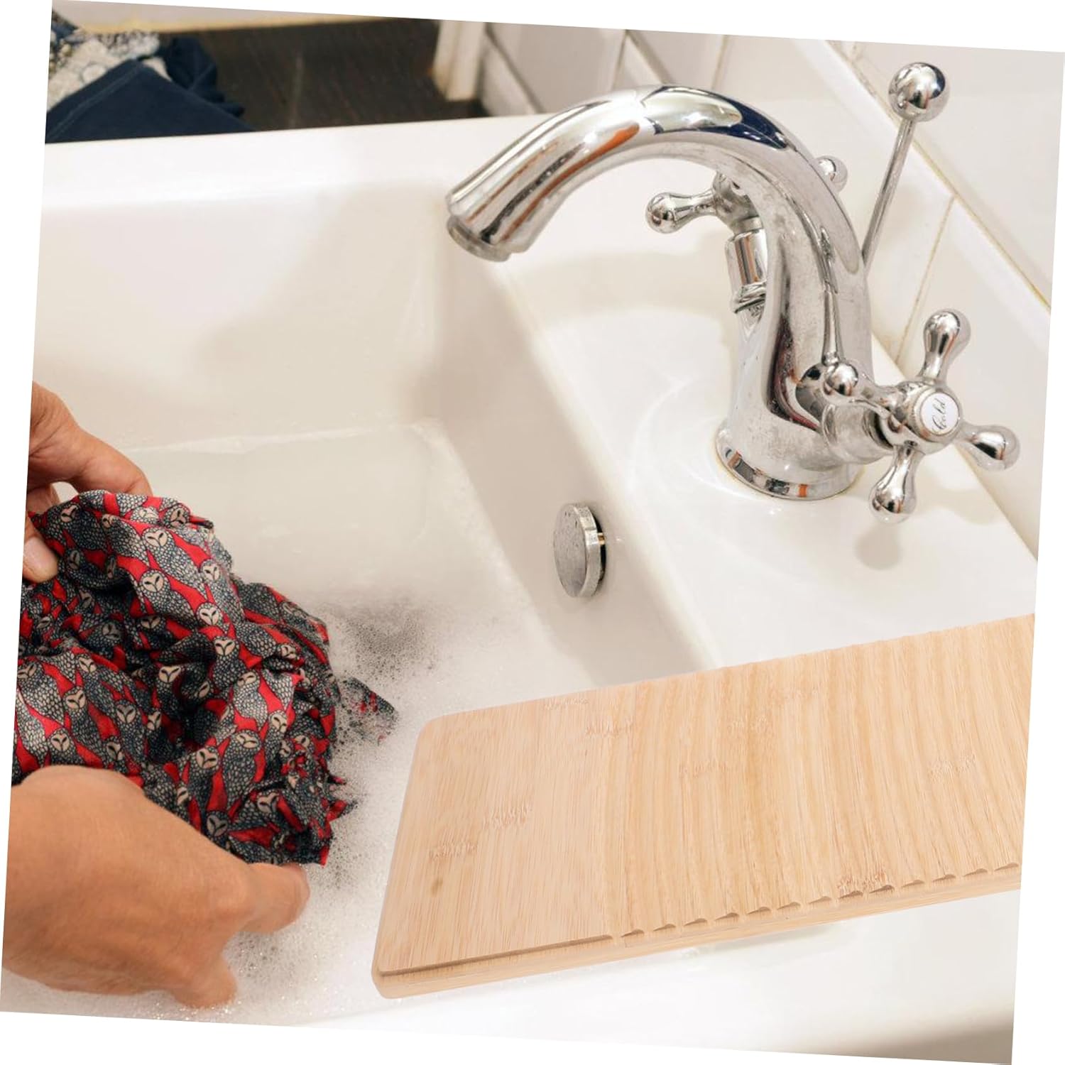 minkissy Washboard for Home Durable Thickened Hand Washing Board with Hanging Design for Laundry of Clothes Diapers and Garments Easy to Use and Carry