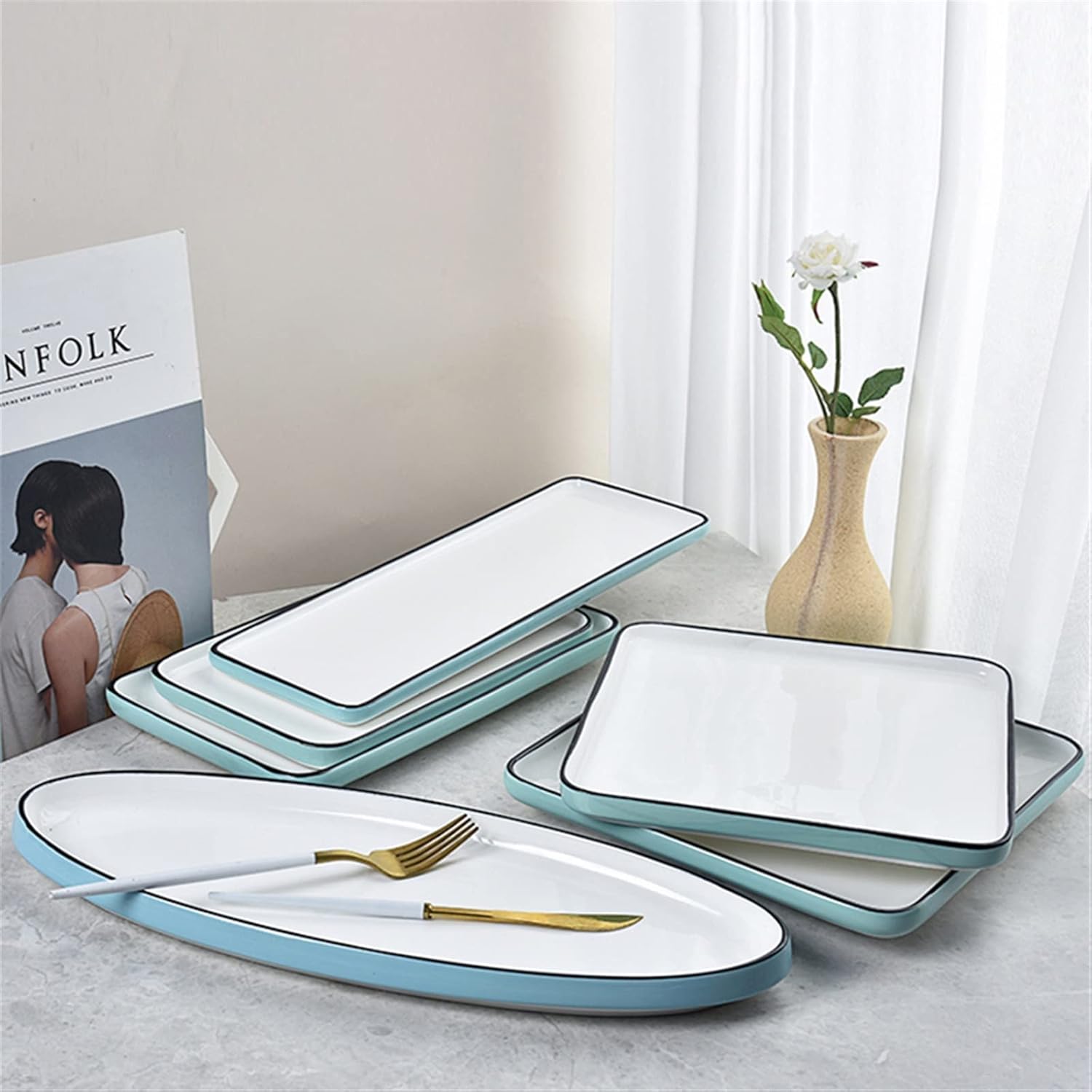 Dinner Plates Western Steak Tray Square Tray Baking Tray