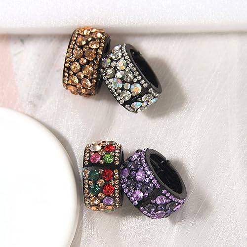 Miniatura 7 de Paquete de 4 pinzas de pelo con diamantes de imitación para cola de caballo alta, soporte para el cabello, pinzas para el cabello largo para mujeres