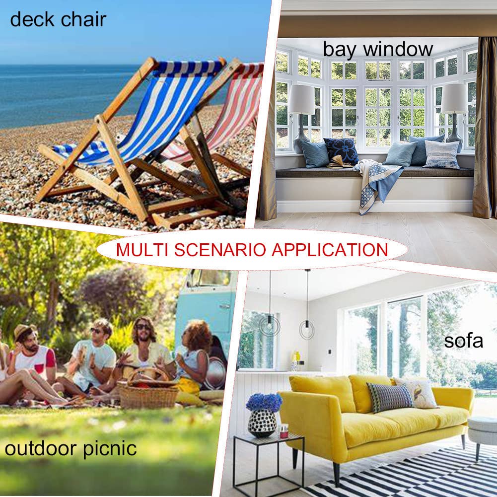 Outdoor LounCush Wyściełana poduszka Sun Lo do relaksu i wewnątrz 125 x 48 cm Idealna na patio, plażę i wakacje