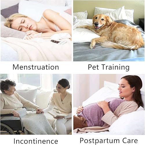 Miniatura 7 de ECONAZOLE Almohadillas de cama para posicionamiento de incontinencia, protector de colchón lavable con 6 asas, almohadillas impermeables