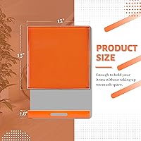 Vista 116 de MAONAME Bandeja de servir azul real con asas, bandeja decorativa rectangular, bandejas modernas para mesa de café, bandejas otomanas de plástico