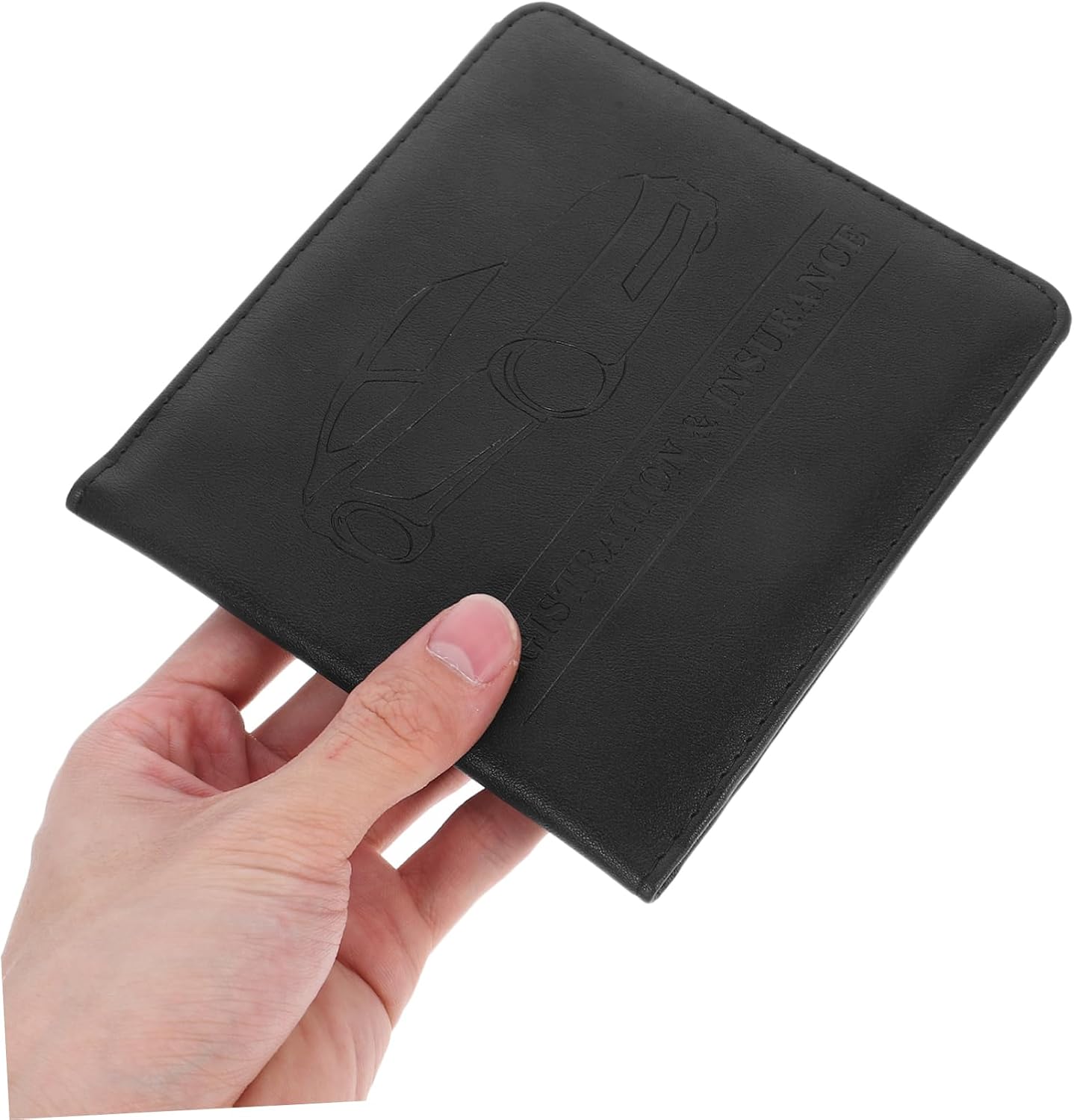 GLEAVI Car Insurance Sleeve Bag Pu Leather Car Registration Holder Essential Wallet for Drivers Id Cards Holder for Male Birthdays