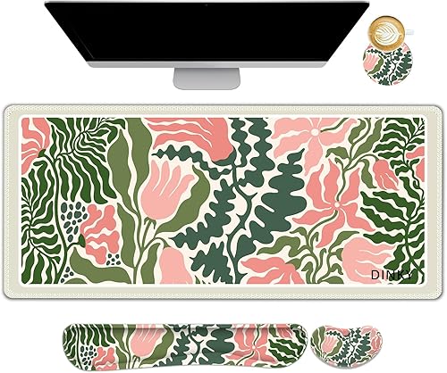 Miniatura 9 de Alfombrilla de ratón grande y reposamuñecas para teclado Dinky, almohadilla de escritorio para teclado y ratón, alfombrilla de ratón extendida con