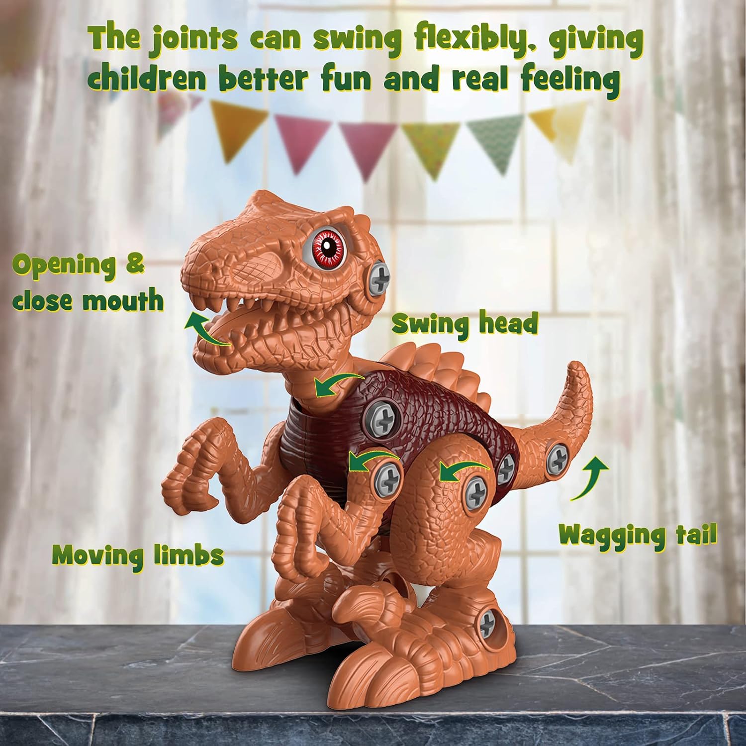 Laradola Dinosaur Toys for 3 4 5 6 7 Year Old Boys, Take Apart Dinosaur Toys for Kids 3-5 5-7 STEM Construction Building Kids Toys with Electric Drill, Dinosaur Toy Party Birthday Gifts for Boys Girls : Toys & Games