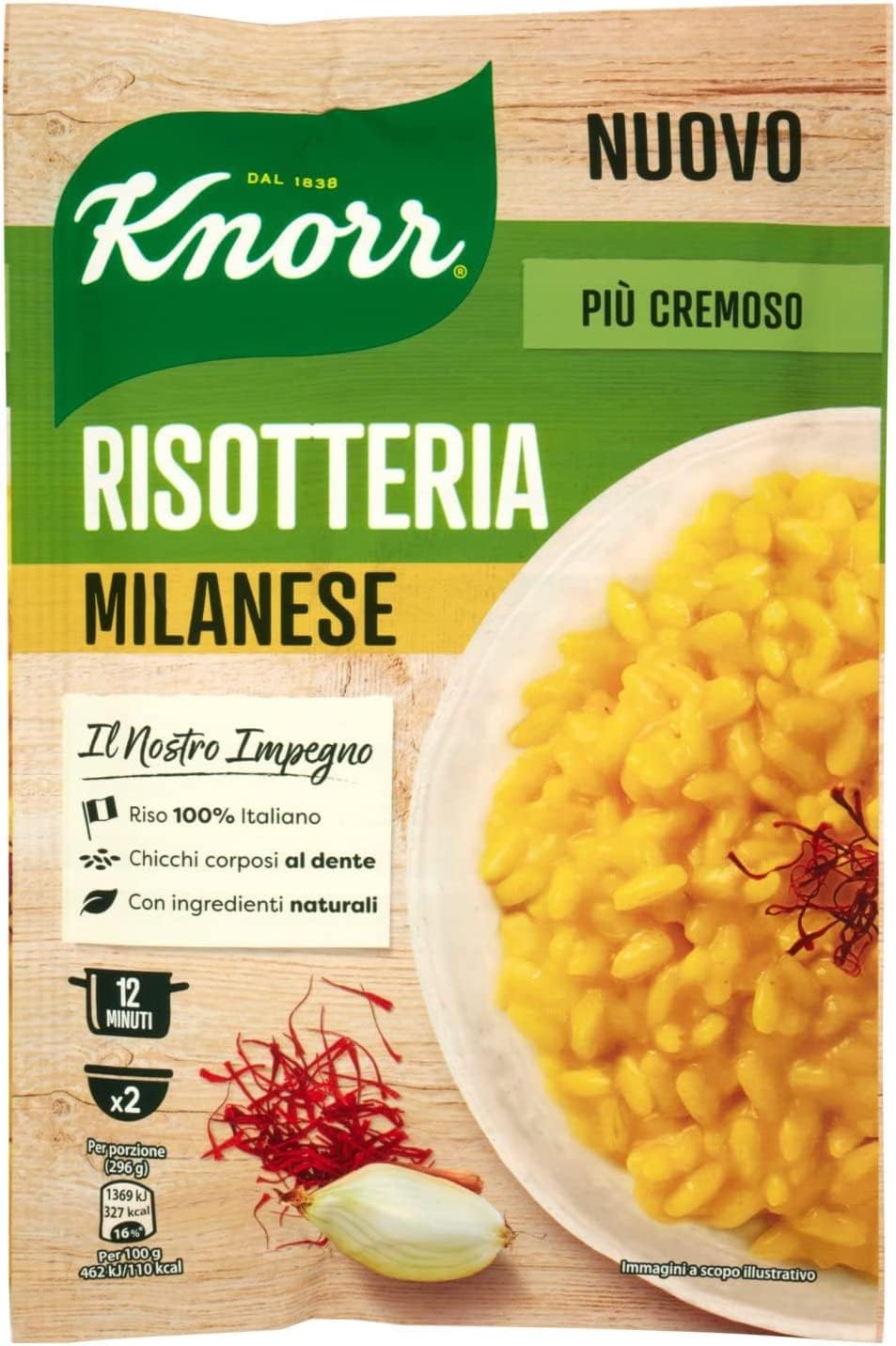 Risotto Knorr alla Milnaese Riso Italiano con Zafferano 175g Amazon