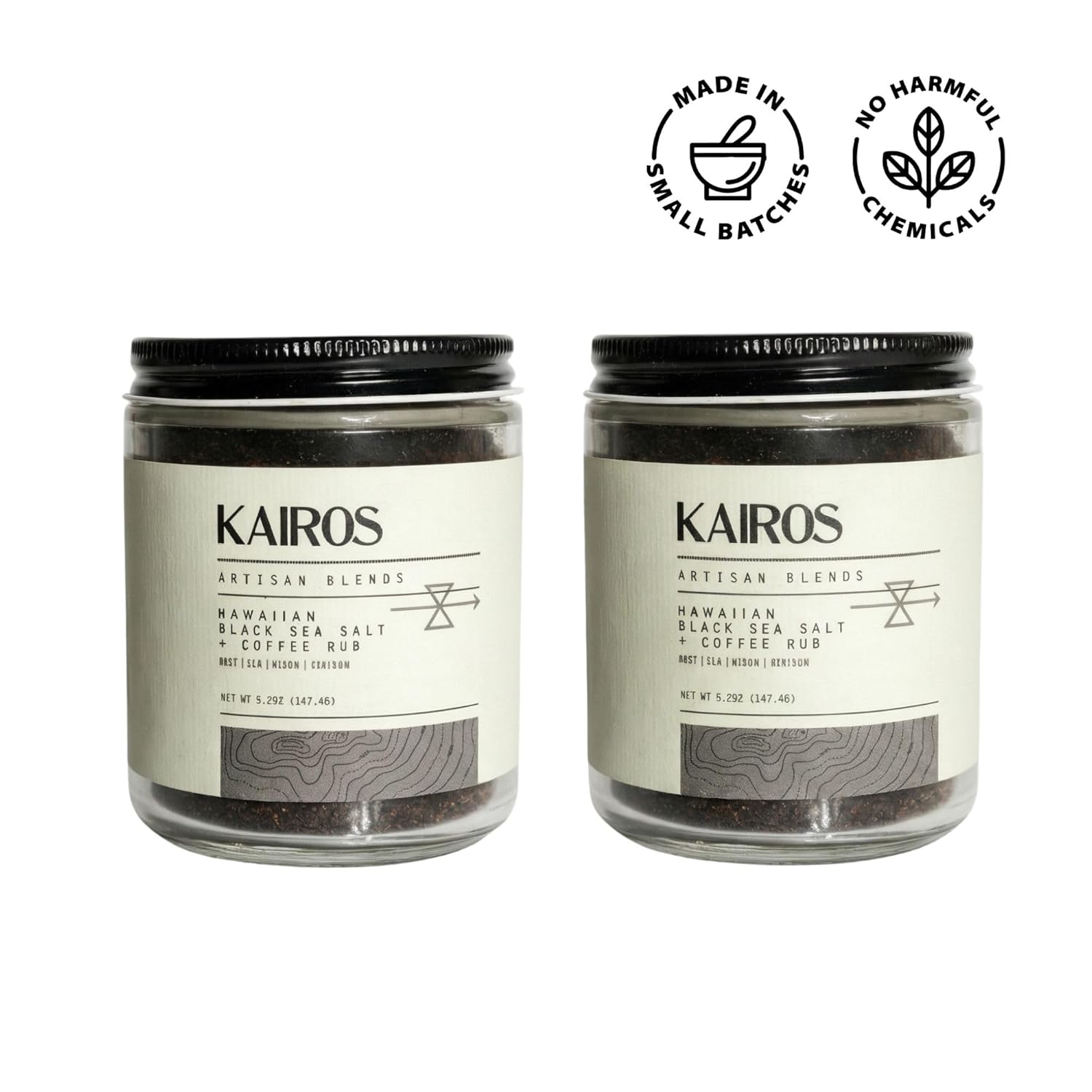 Kairos Hawaiian Black Sea Salt and Coffee Rub