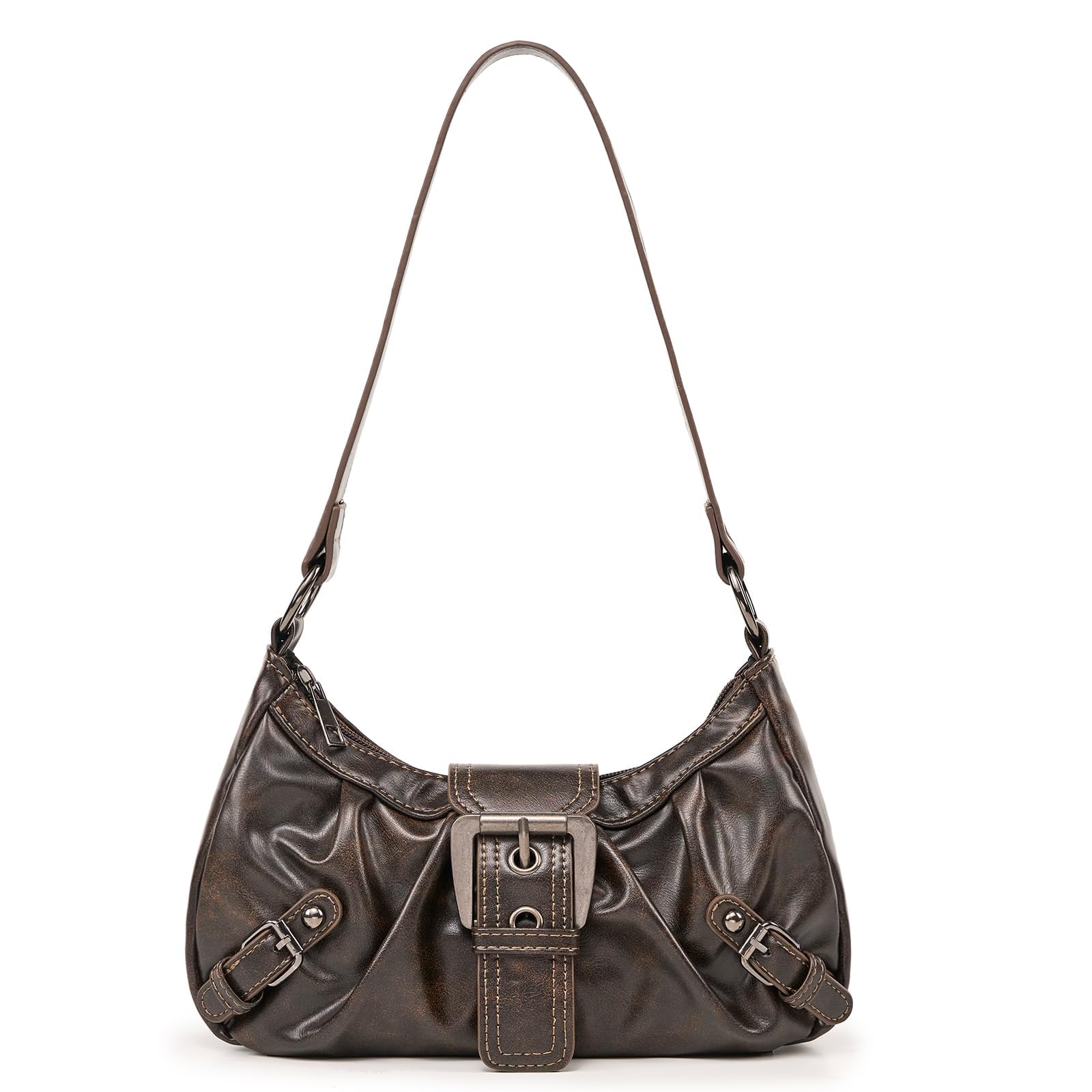 Shoulder Bag for Women, Top Handle Handbag Purse Y2K Hobo Clutch Small Punk Purse Trendy