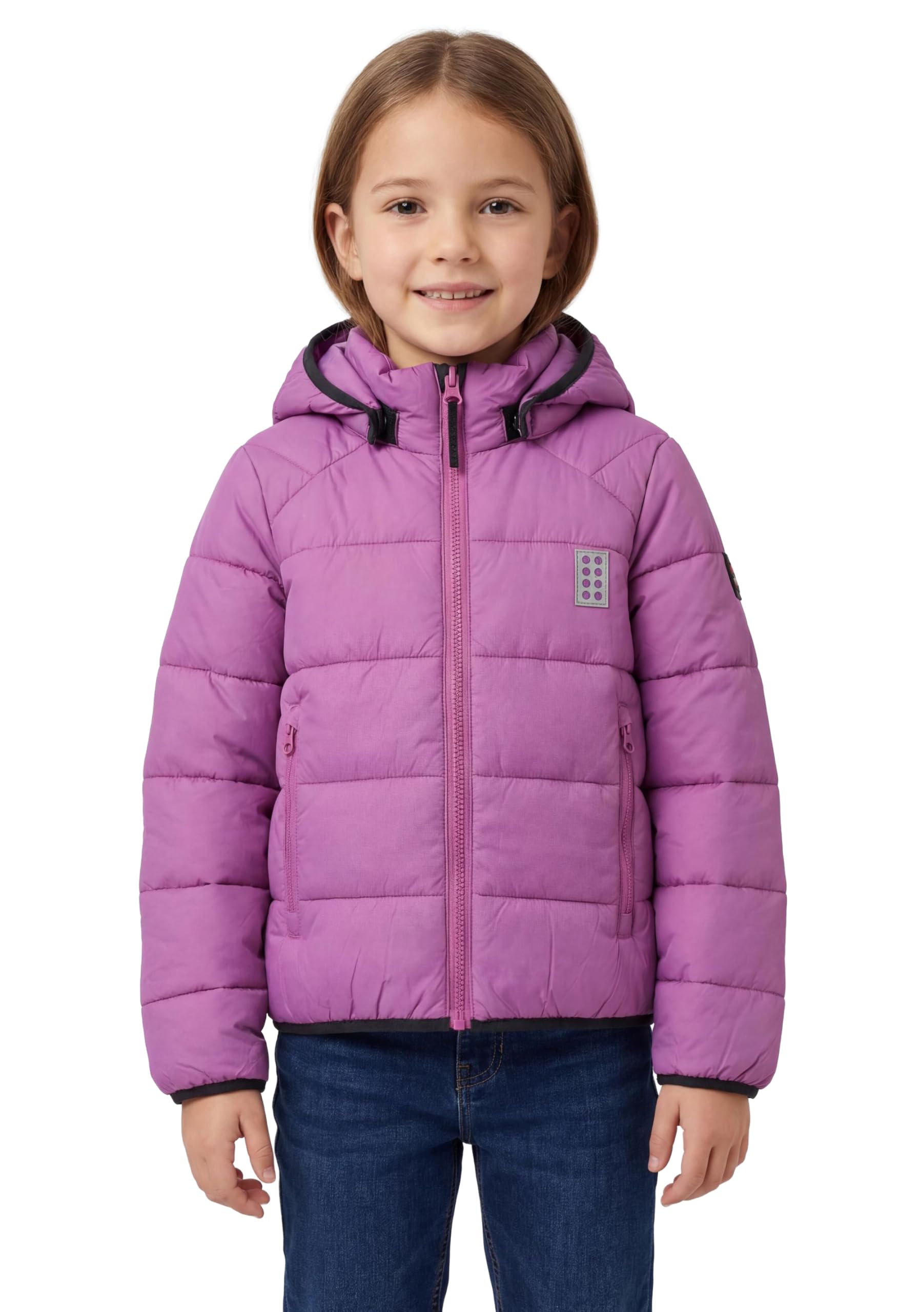 Kabooki LEGO® Kinder Jacke für Jungen und Mädchen | Winddicht & Wasserabweisend | Alltags-Übergangsjacke mit Abnehmbarer Kapuze & 3M Reflektoren