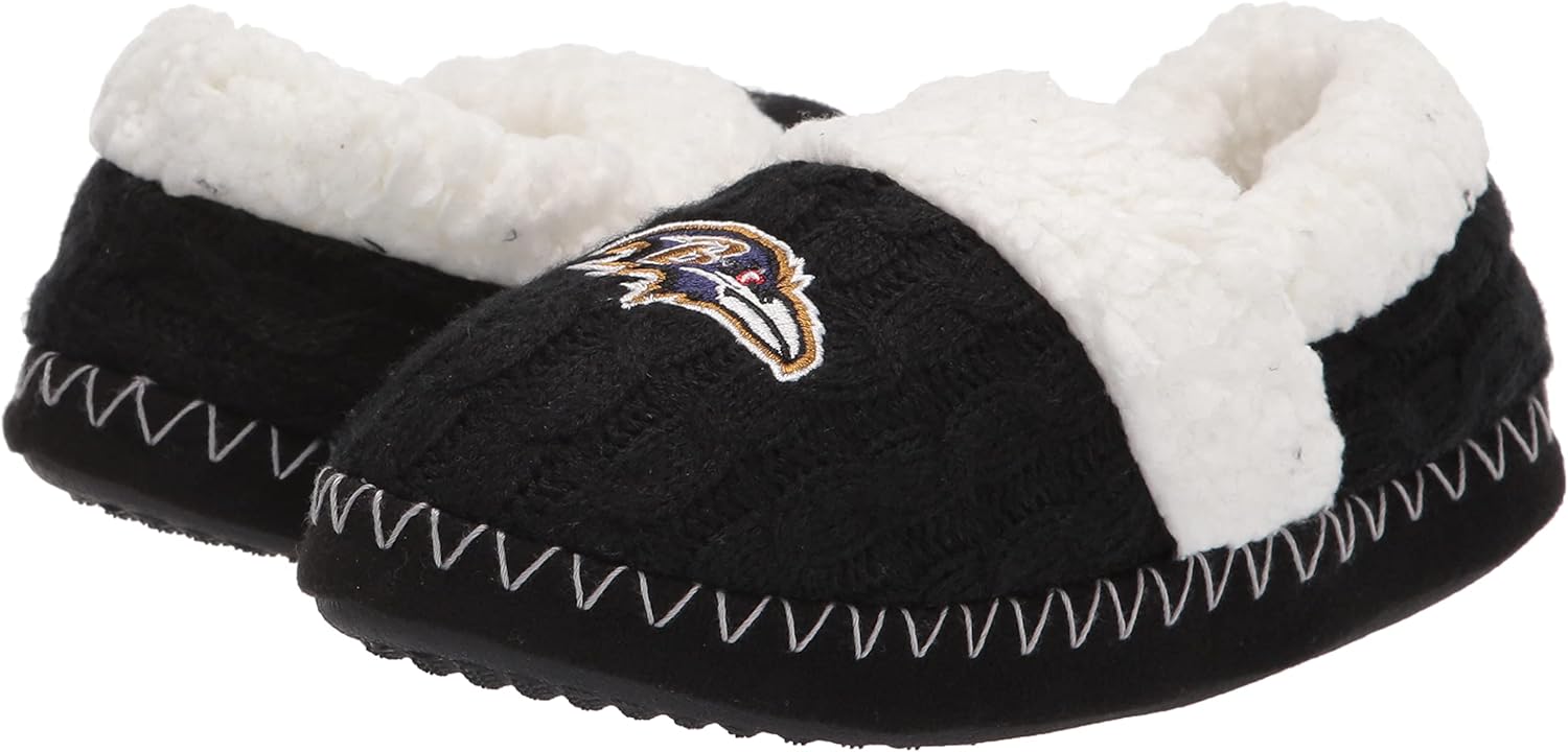 FOCO Womens NFL Team Color Moccasin Slippers - Image 10