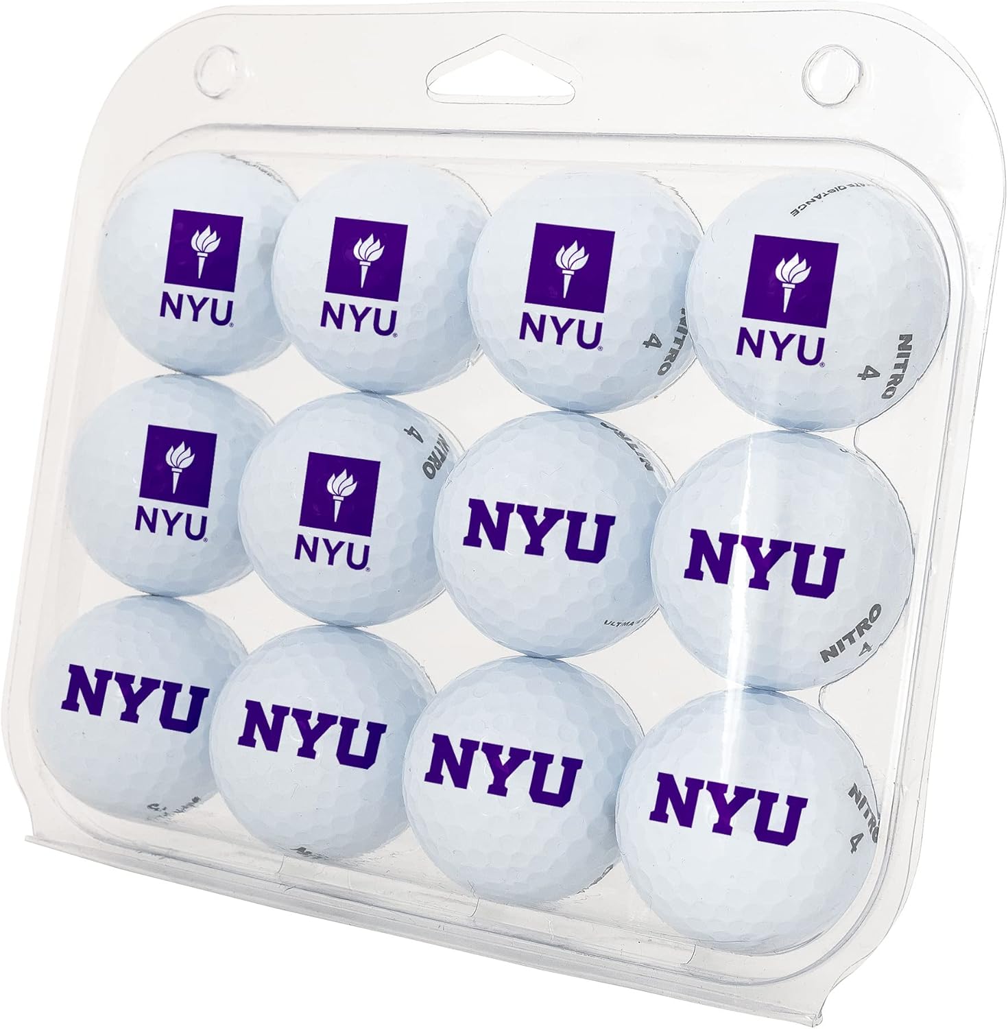 Desert Cactus New York University Golf Balls 12 Pack – NYU Violets Full Color Dozen – Officially Licensed Sport Team Accessory