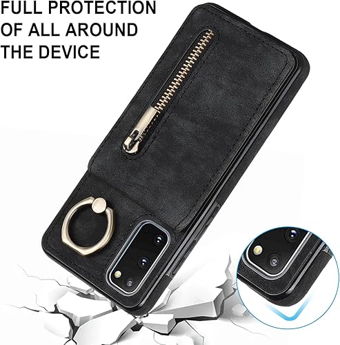 Miniatura 5 de Asuwish Funda de teléfono para Samsung Galaxy S20 5G de 6.2 pulgadas con protector de pantalla de vidrio templado y soporte de tarjeta RFID, soporte