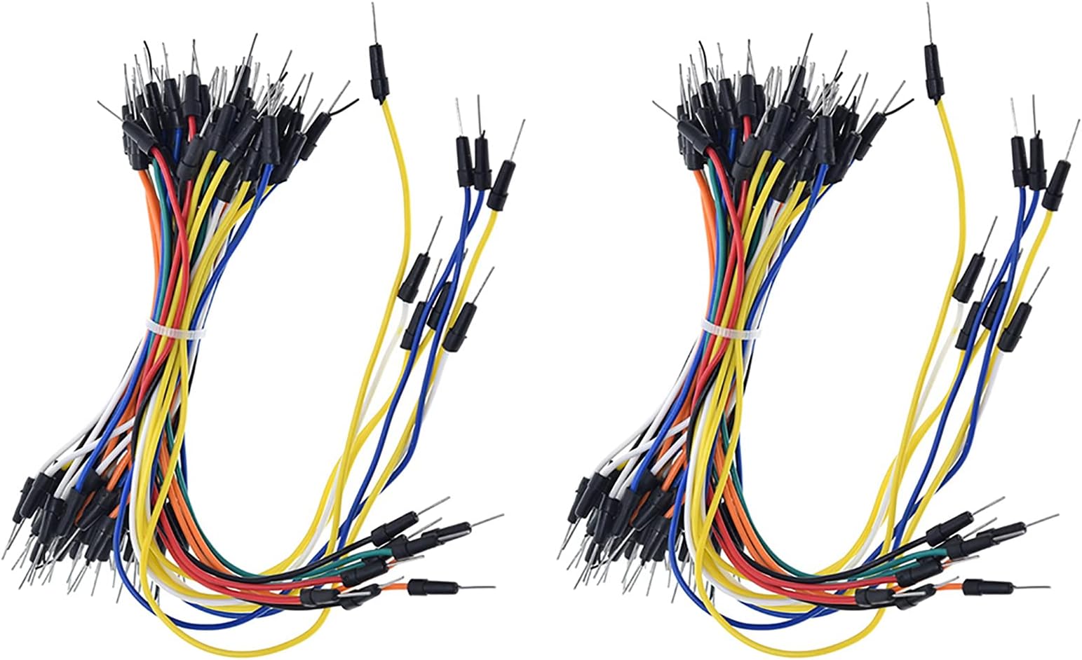 RGBZONE 130pcs Solderless Flexible Breadboard Jumper Wires Male to Male for Arduino Breadboard and Robotics and Raspberry