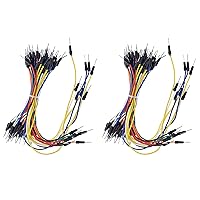 Vista 1 de RGBZONE 130 cables de puente de tabla de pan flexibles sin soldadura macho a macho para Arduino Breadboard y robótica y frambuesa