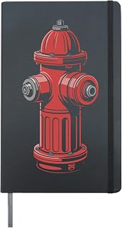Funny Fire Hydrant Costume Design Hardcover Journal, Black