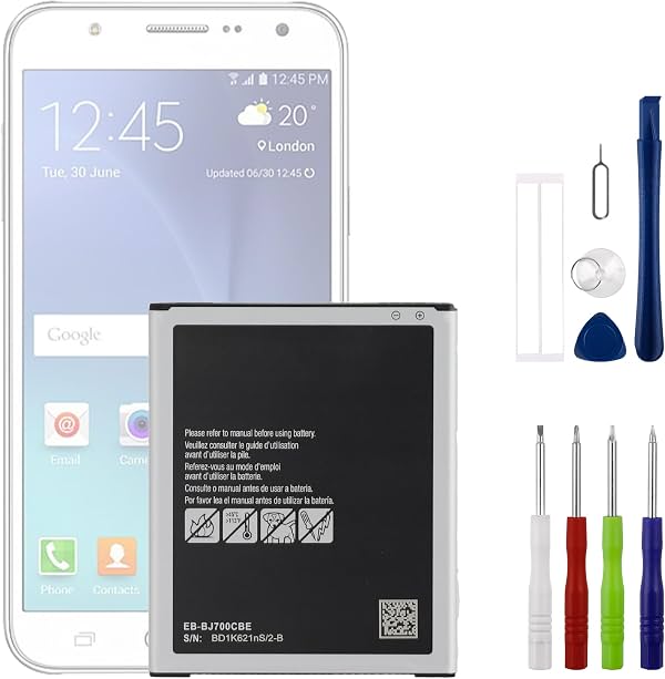 Batería de repuesto EB-BJ700CBE 3.85V 3000mAh compatible con Samsung Galaxy J7 (2015) SM-J700, J7 Neo, J4 2018 SM-J400F / J400M, On7 (2015) G600F, On7 Pro G600FY con herramientas de reparación