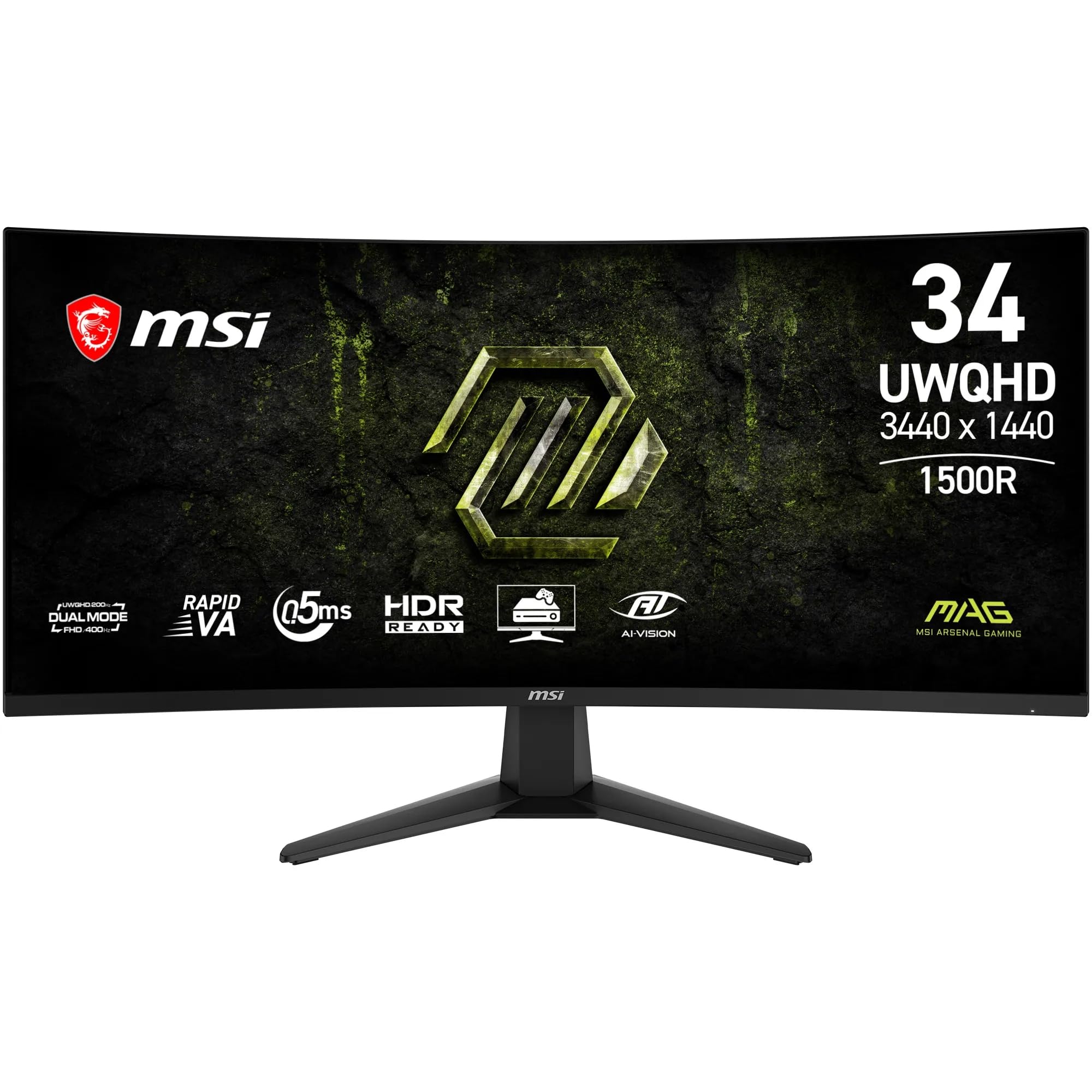 msi MAG 346CQDF E20 Monitor Gaming Curvo 34" UWQHD (3440x1440) 1500R