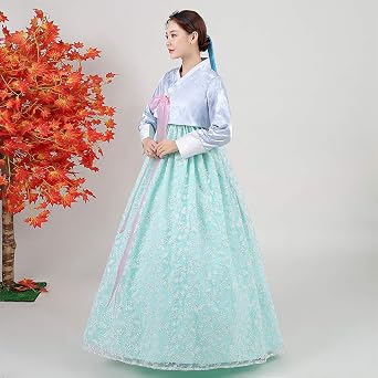 Ez-sofei Women Traditional Long Sleeve Korean Hanbok Dress Palace Cosplay Costume