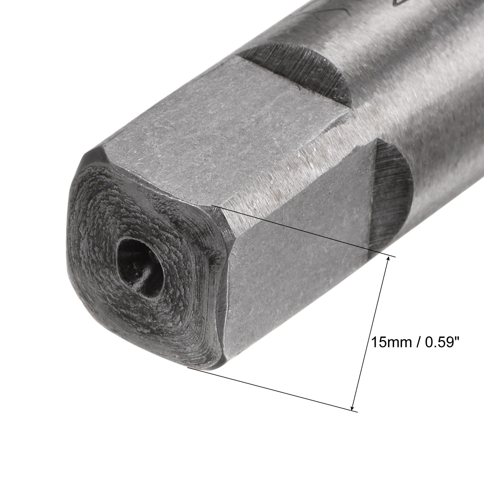 sourcing map Metrisches Handgewindebohrer-Set, M27-Gewinde, Steigung 1,5, 4 gerade Nuten, H2-legierter Werkzeugstahl Gewindeschneidwerkzeuge für die Reparatur, 1 Paar