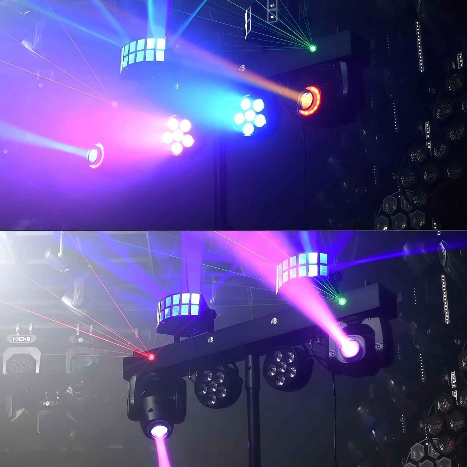 Luces Dj Con Soporte De Trípode, Iluminación Escénica Led Rgb Con Mando A Distancia Y Activada Por Sonido Para Boda, Discoteca, Fiesta Y Espectáculo En Escenario