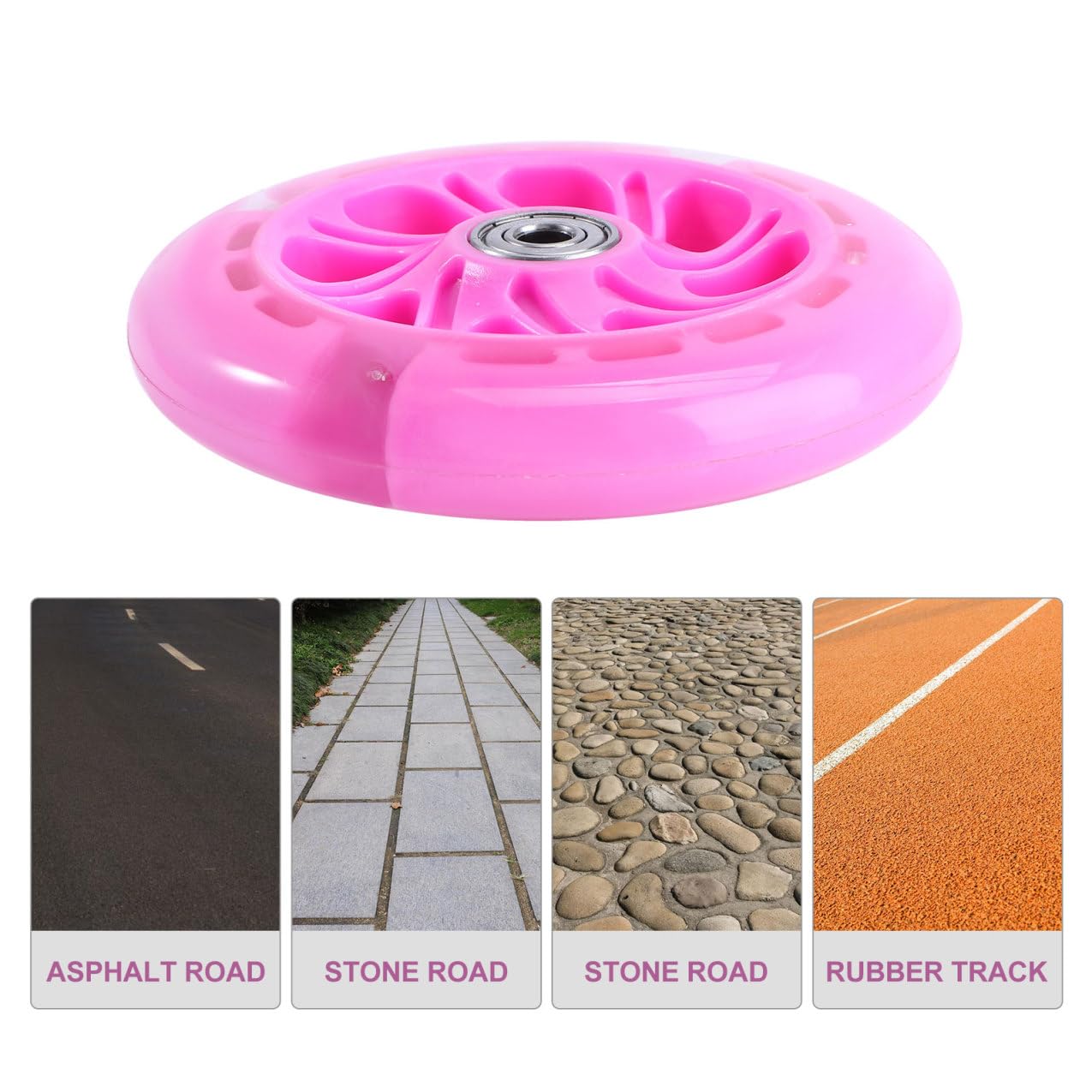 GLEAVI Ruedas para Patinete Eléctrico 120X24 MM 2 Piezas Ruedas de Repuesto de PU Resistente al Desgaste Alta Elasticidad para Calles y Pavimentos de Hormigón