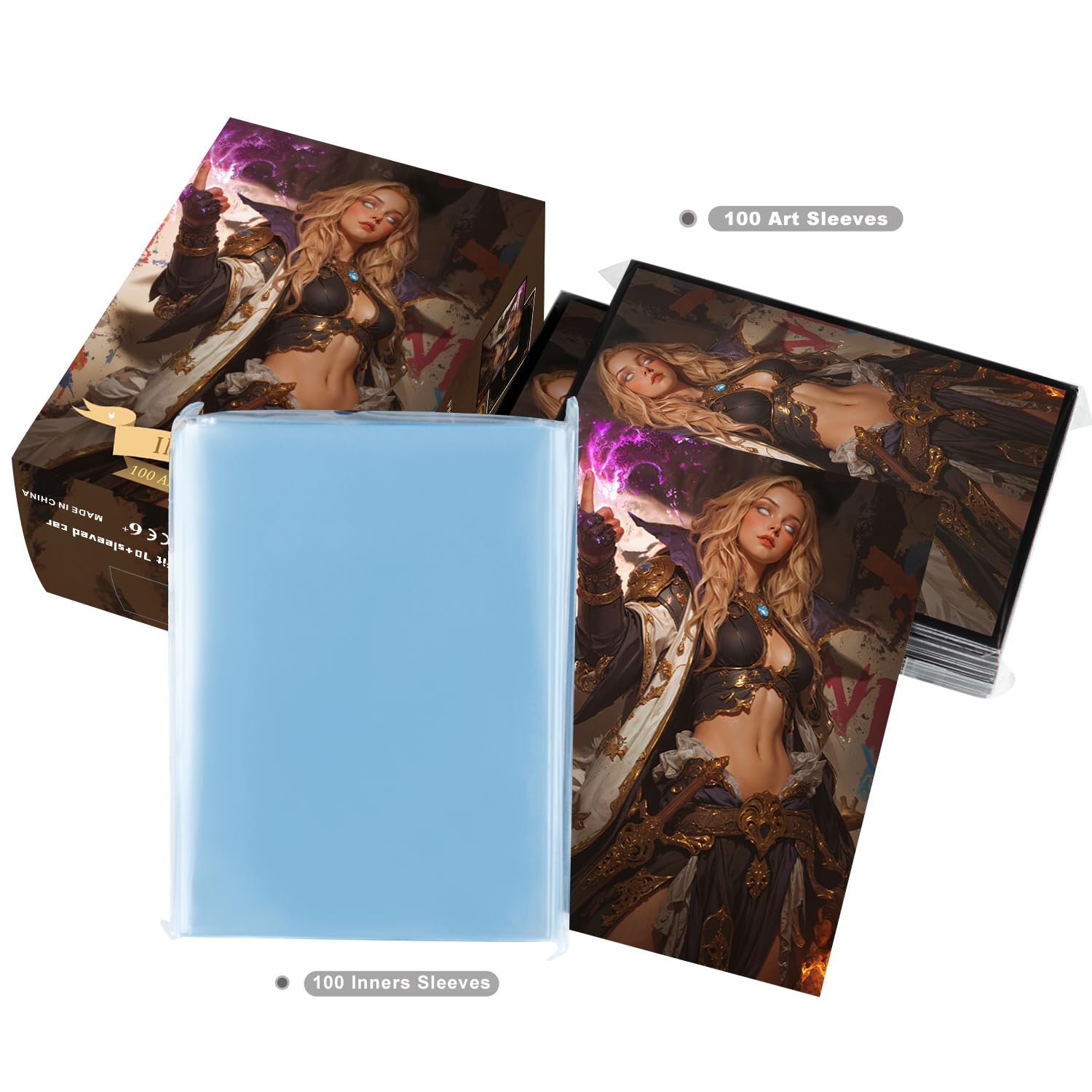 sega card sleeves Amazon.com: Katomula 100 MTG Card Sleeves with 100 Inner Sleeves, Textured  Back Art Sleeve, Fit Standard Size Cards main image 1