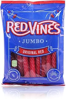 Red Vines Original Red Licorice Jumbo Twists, 8oz Bag