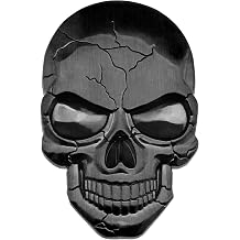 3D Metal Decal Skull Punisher Vehicle Sticker Waterproof Decoration Logo Cranium Emblem Badge Decal for Car Truck Motorcycle Refrigerator Computer Door Titanium Black