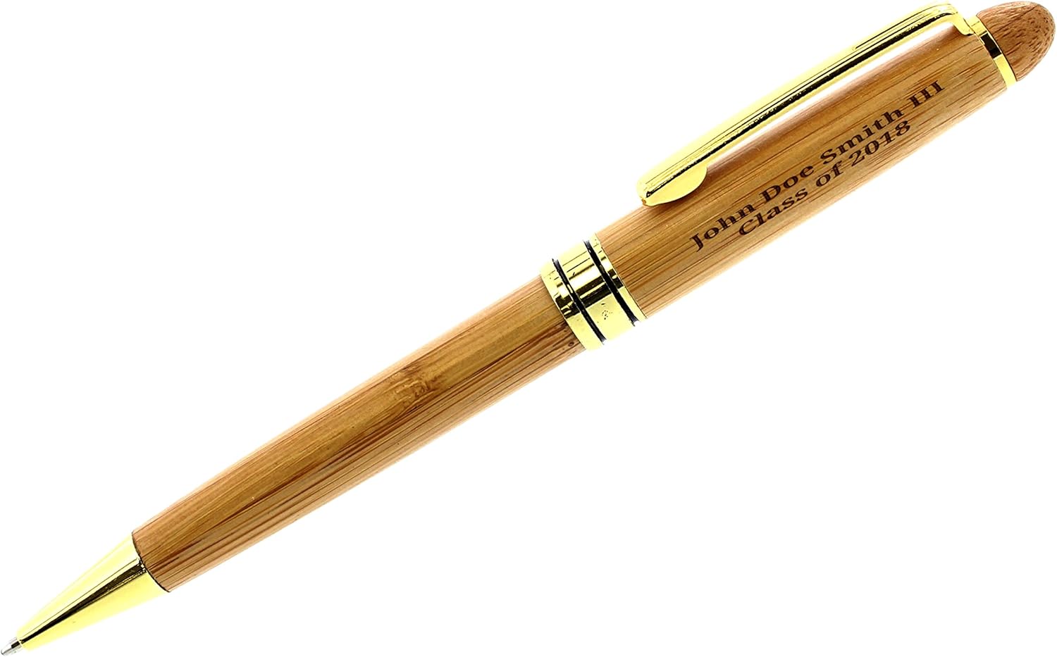 Personalized Pen Set 2 Line Custom Text Pens New Job Recognition Gift 2-pack Personalized Laser Engraved Natural Wood Pen Set