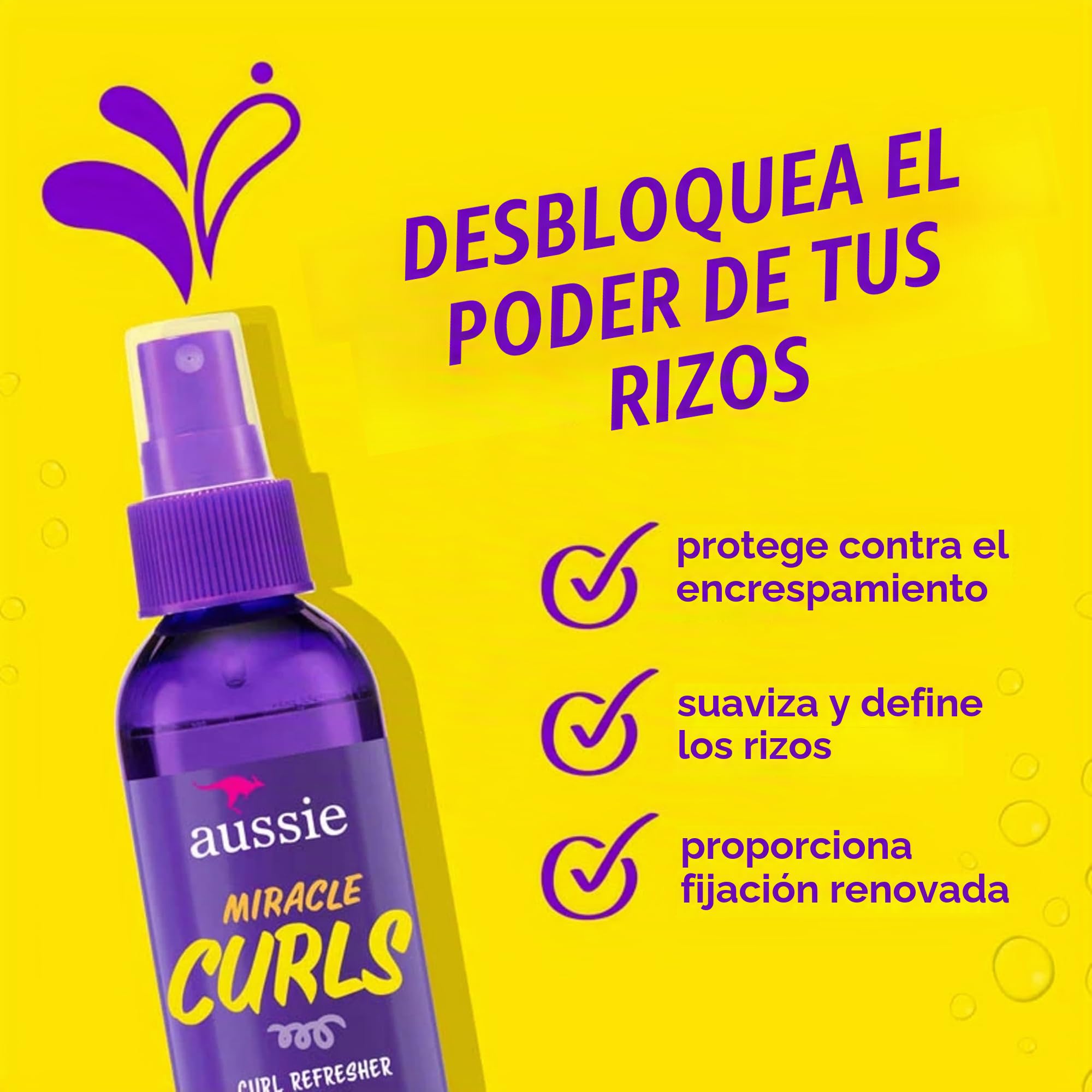 Aussie Miracle Curls Refresher Bomba de 5.7 onzas (retención máxima) (170 ml) (paquete de 2)