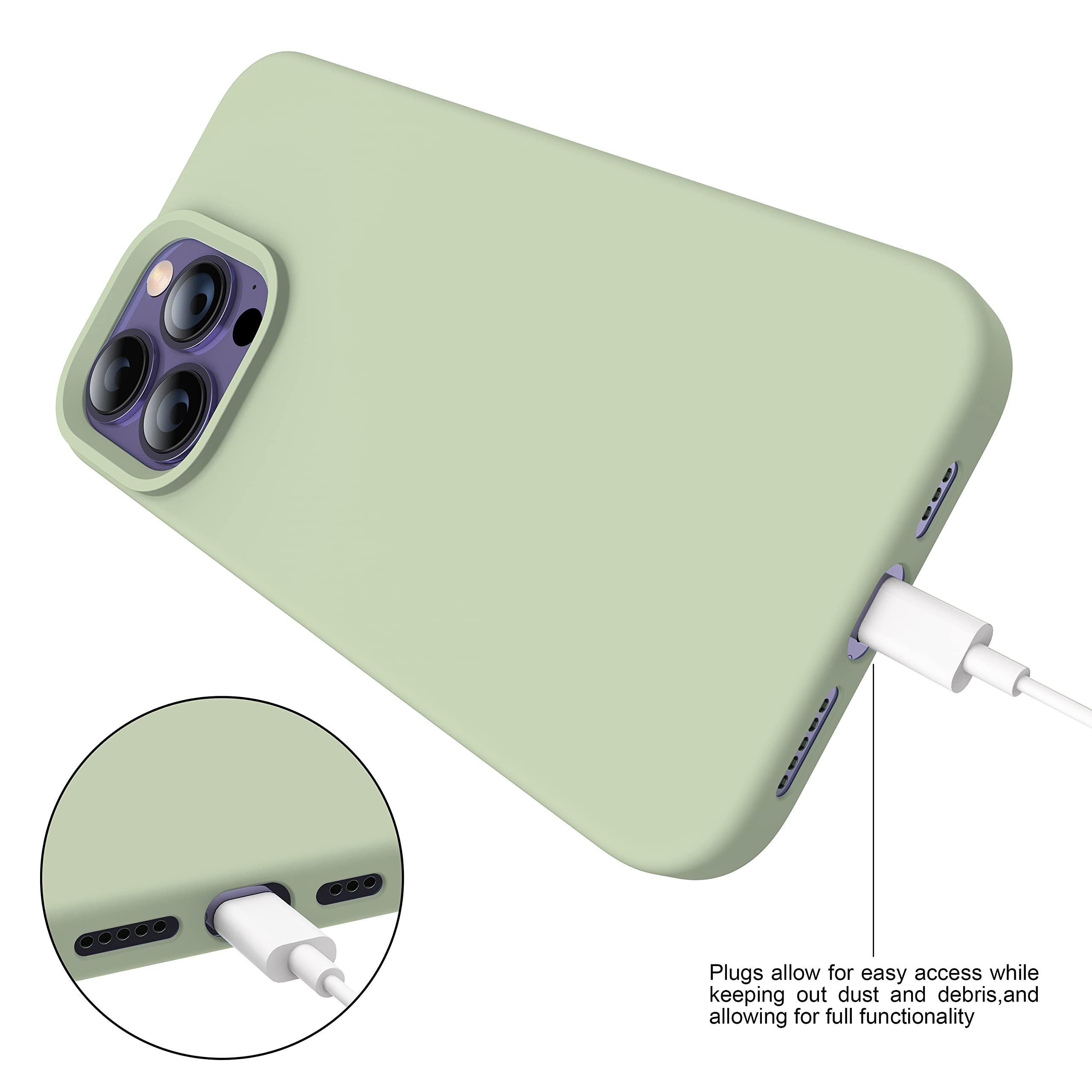 Funda Para IPhone 14 Pro Max Morado 6.7 PuLG Liquid Silico-2 | Meses Sin Interés