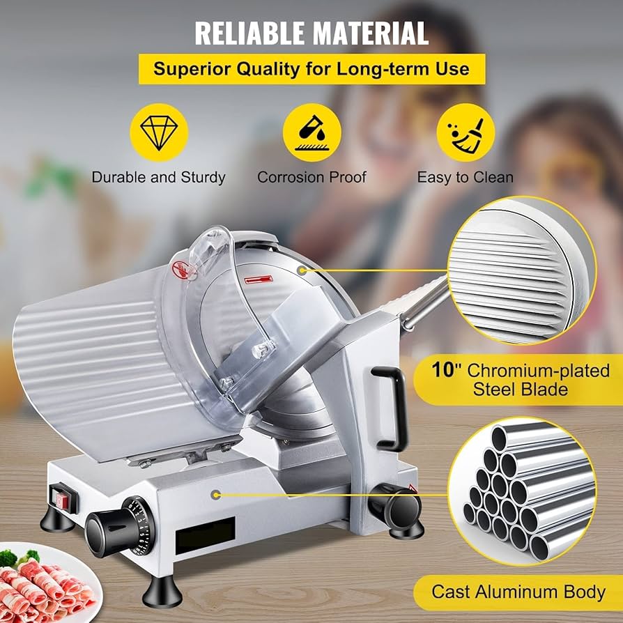 Amazon｜10 インチブレード電動食品スライサーカッターグラインダー肉