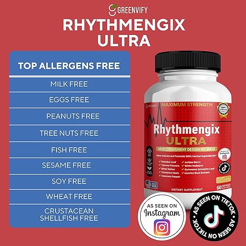Miniatura 2 de Rhythmengix Ultra Maximum Strength Dietary Supplement, Herbal Formula, 60 Capsules (1)