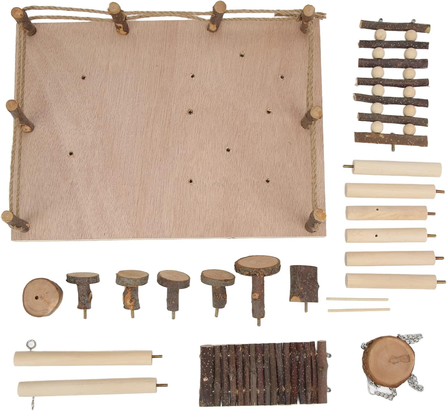 Buy Hamster Natural Wood Playground Set, Activity Safe Detachable