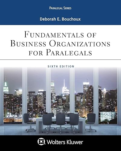 Paralegal Series Fundamentals of Business Organizations for Paralegals