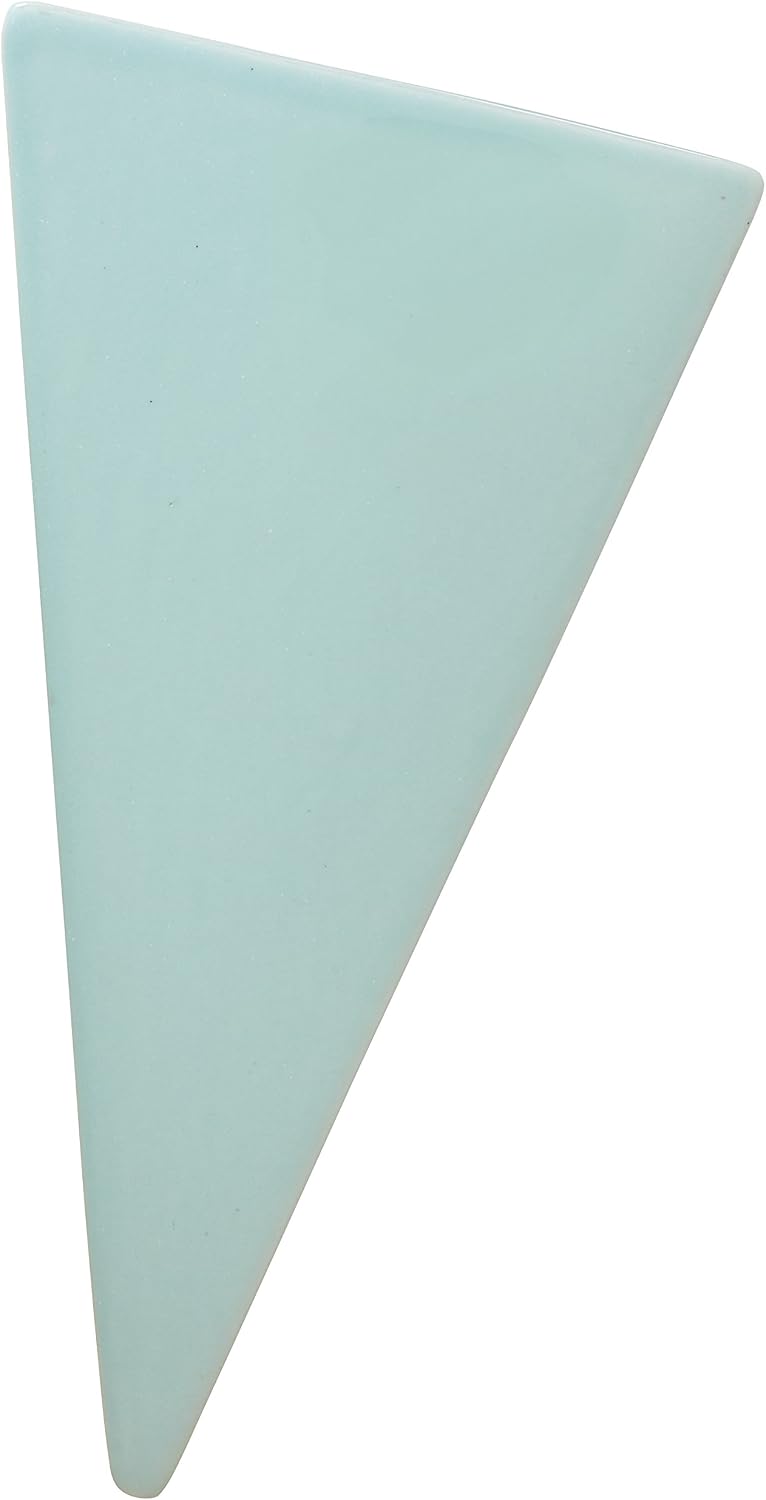 Amazon Brand – Rivet Triangle Wall Mount Vase, 7"H, Modern Earthenware, Aqua