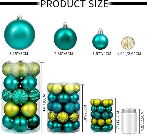 Miniatura 221 de XmasExp Juego de 24 mini esferas de Navidad inastillables para bolas de árbol de Navidad de 1.181 in/1.18 pulgadas (oro rosa)