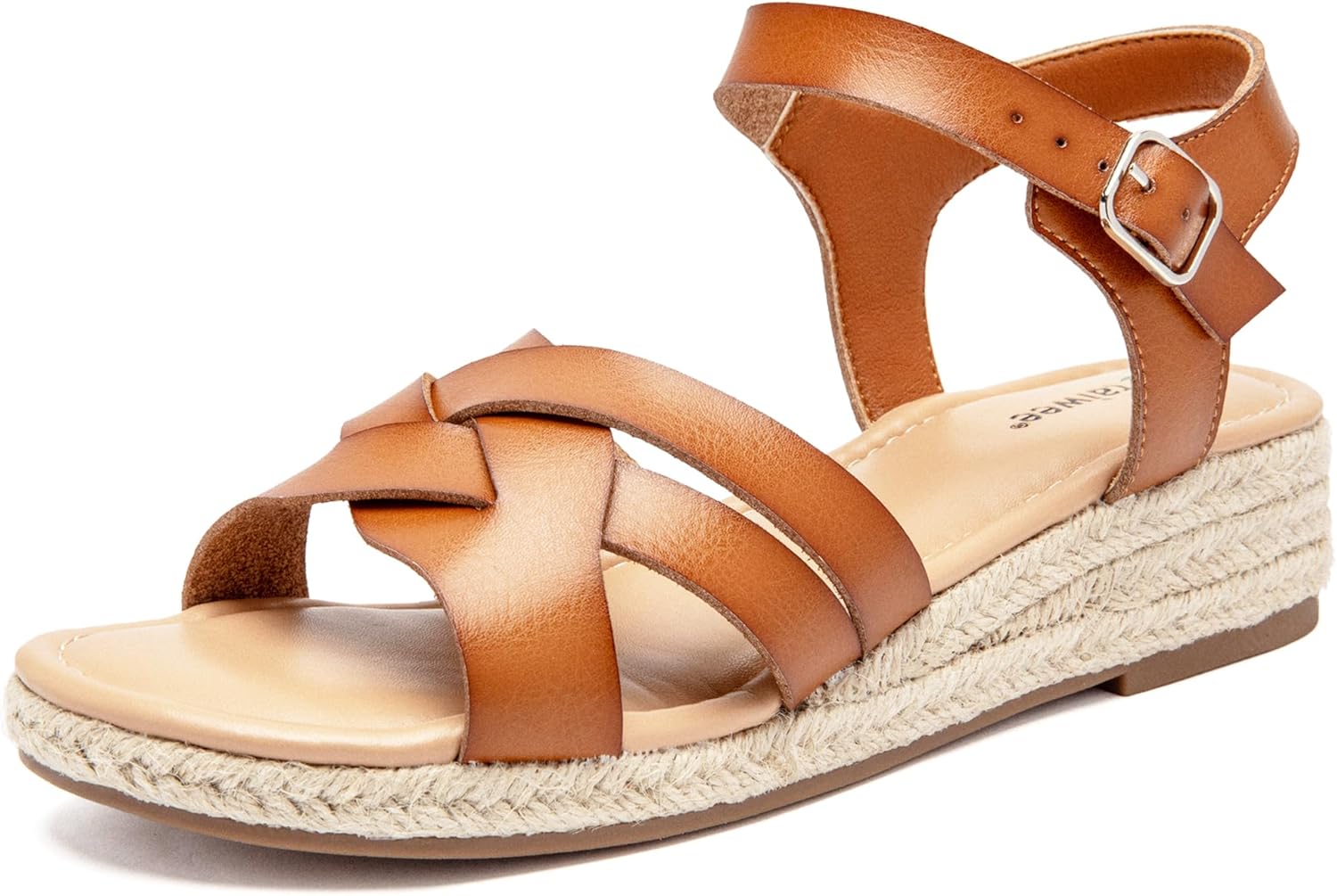 Ataiwee Women's Platform Wedge Heel Sandals - Open-Toe Ankle Strap with Adjustable Buckle Closure, Comfortable Insole, lightweight Rubber Sole, Casual Summer Strappy Sandals.