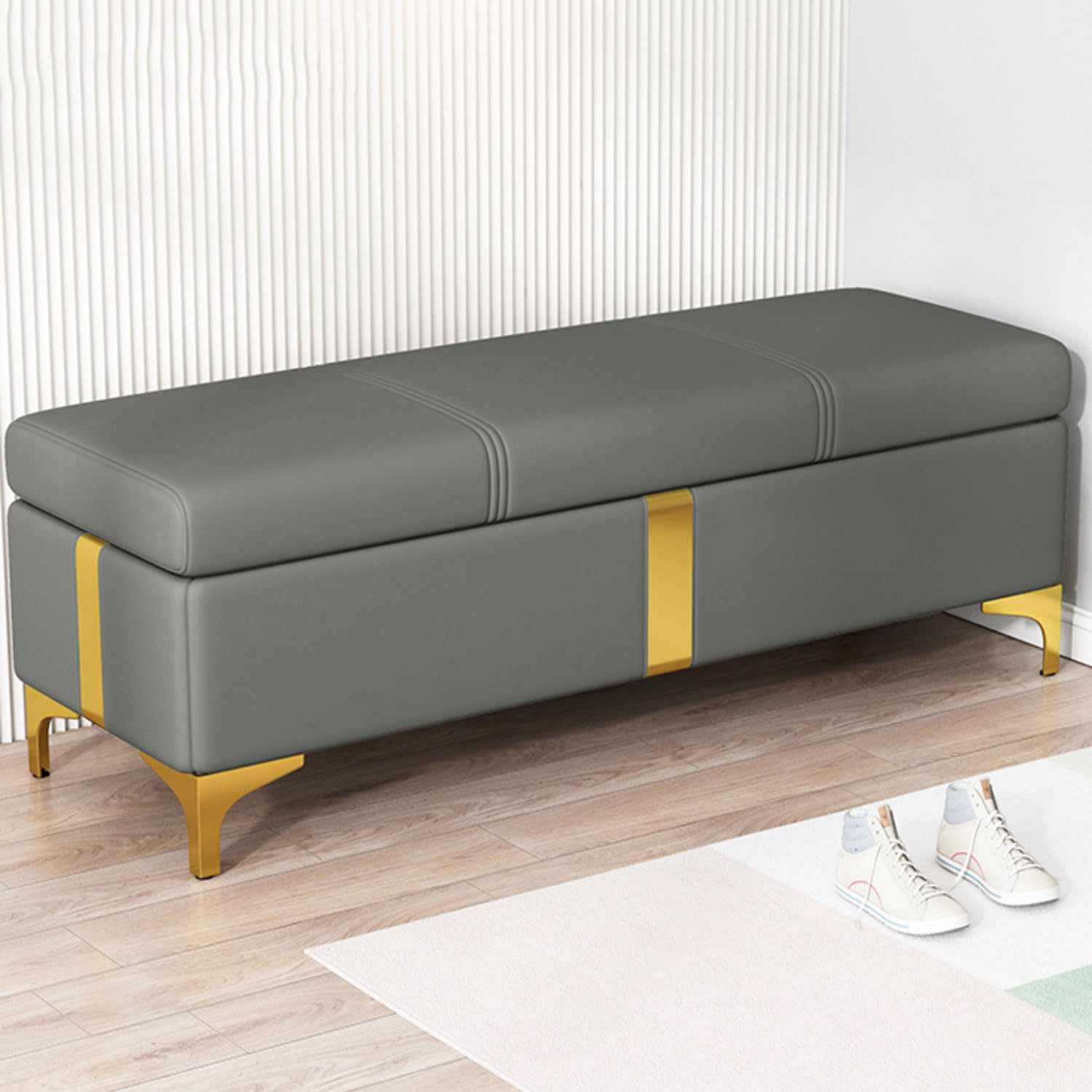 Banc de rangement pour entrée résolvant le manque de place et le désordre