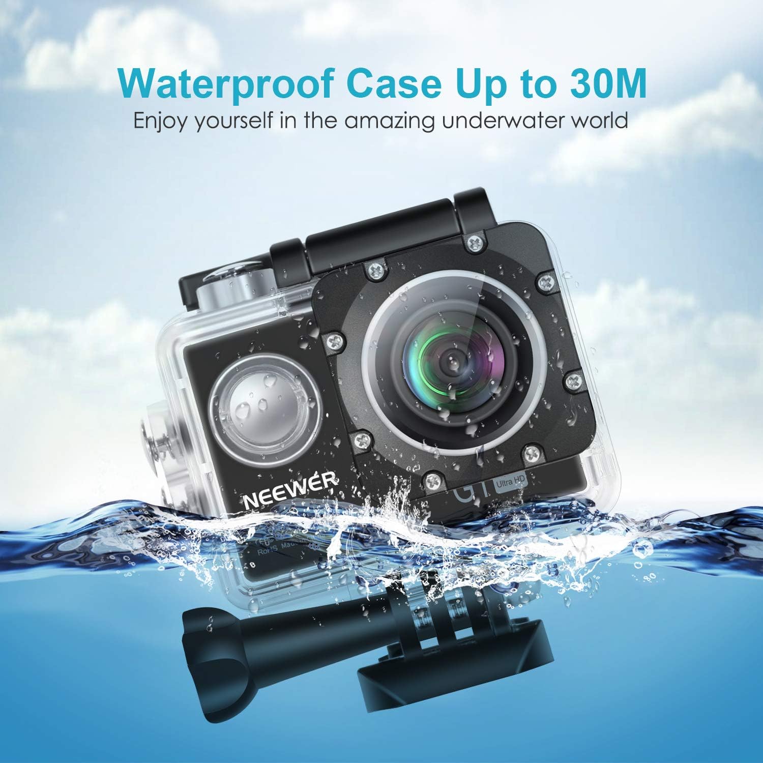 Blасk Frіdау 🔥 Neewer G1 Ultra HD 4K Action Camera Kit Includes 12MP, 98 ft Underwater Waterproof Camera 170 Degree Wide Angle WiFi Sports Cam High-tech Sensor with 50-in-1 Action Camera Accessory Kit Tор Rаtеd Neewer G1 Ultra HD 4K Action Camera Kit Includes 12MP, 98 ft Underwater Waterproof Camera 170 Degree Wide Angle WiFi Sports Cam High-tech Sensor with 50-in-1 Action Camera Accessory Kit