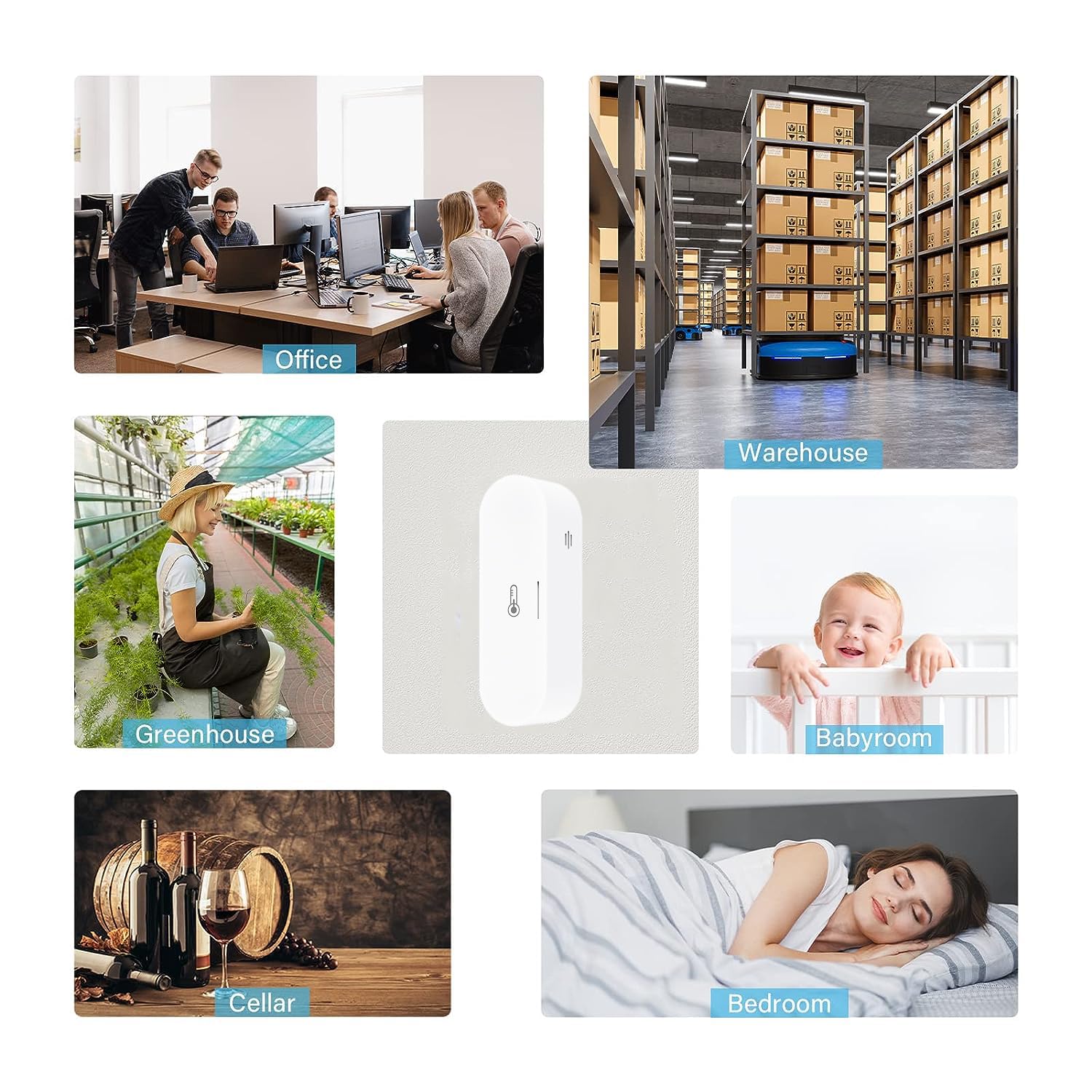 Igrometro intelligente termometro: monitor di umidità della temperatura Zigbee con avvisi app, doppia alimentazione, esportazione di memoria dati, hub, supporto homekit, Alexa (confezione da 4)