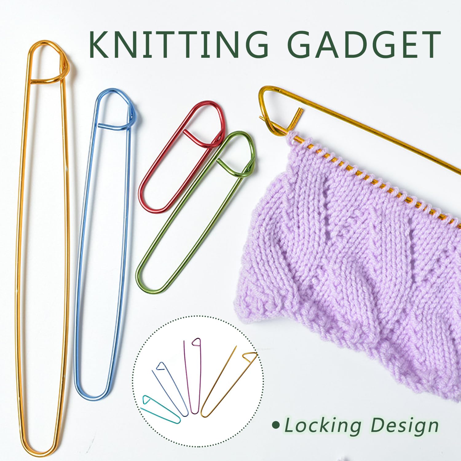 SYEYCW 24 Pcs Stitch Holder Set, Knitting Accessories, Stitch Holders for Knitting Crochet Safety Pins - Image 3