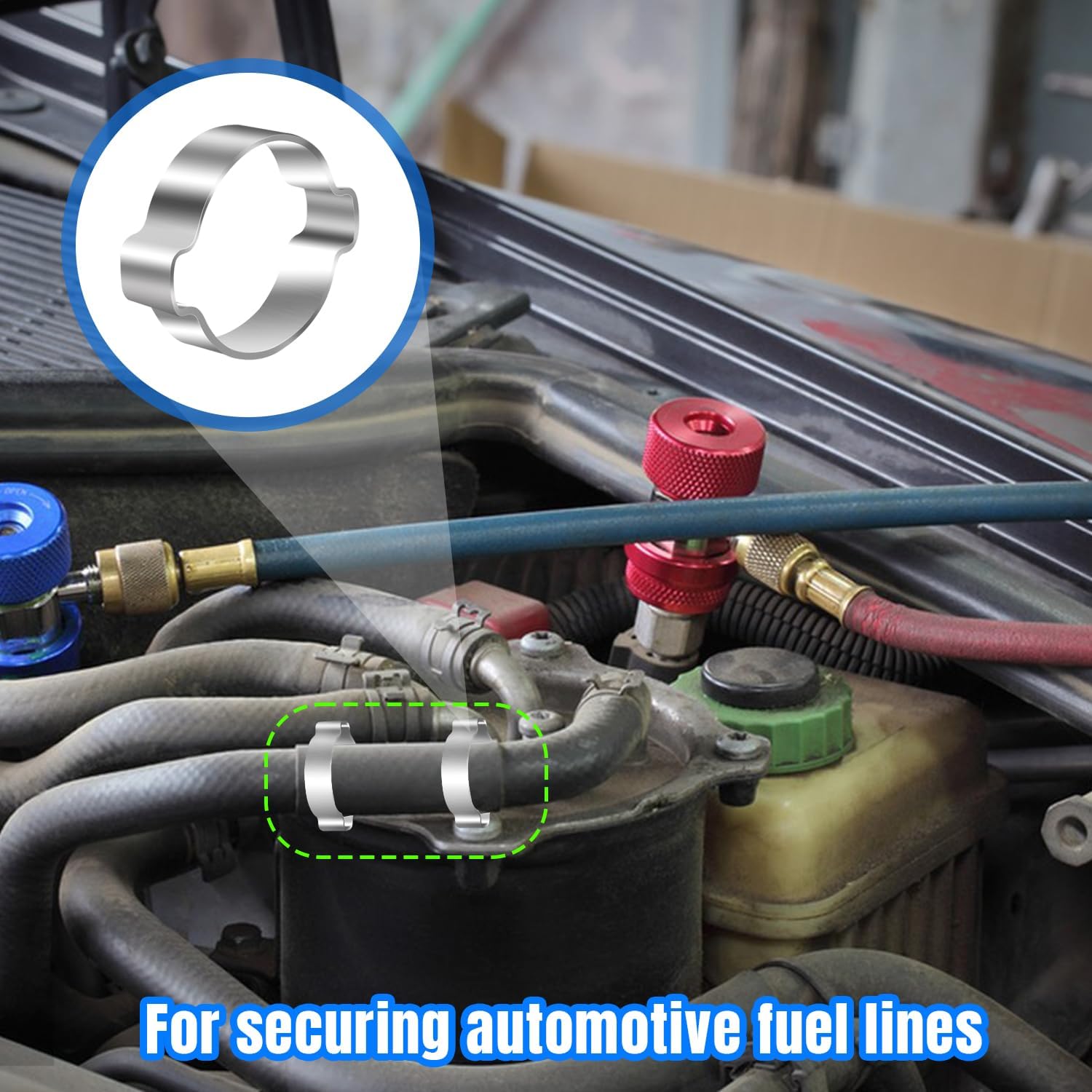 20mm-23mm Double Ear Hose Clamps, 304 Stainless Steel Rust Proof PEX Clamps for Automotive Plumbing Marine(30 Pcs)