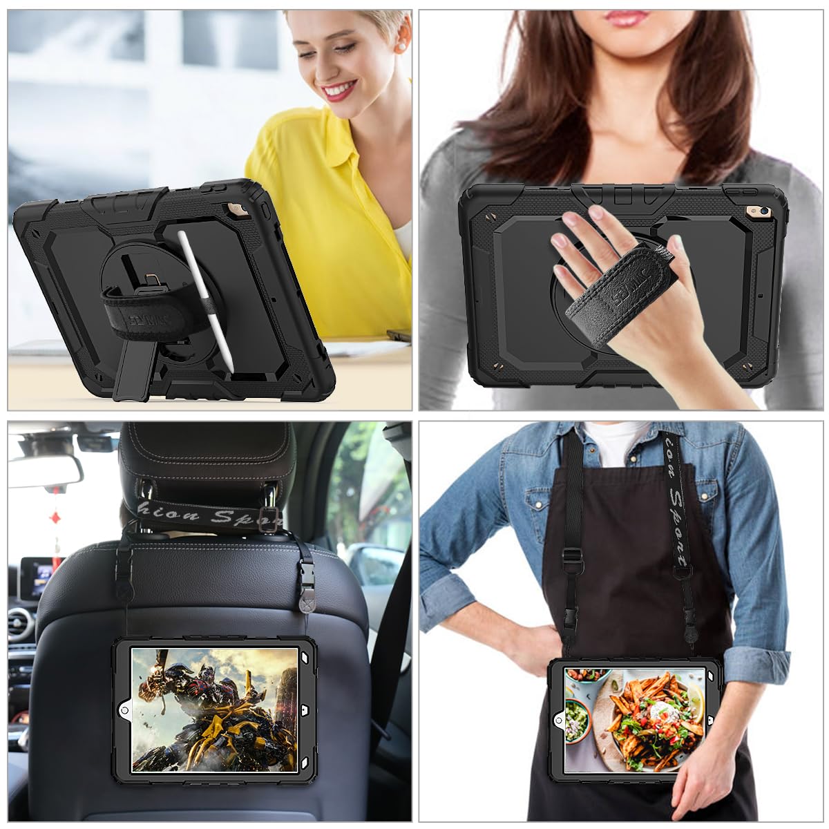 SEYMAC stock Case for iPad Air 3 2019 / Pro 10.5'' 2017, Black — Amazon image 4