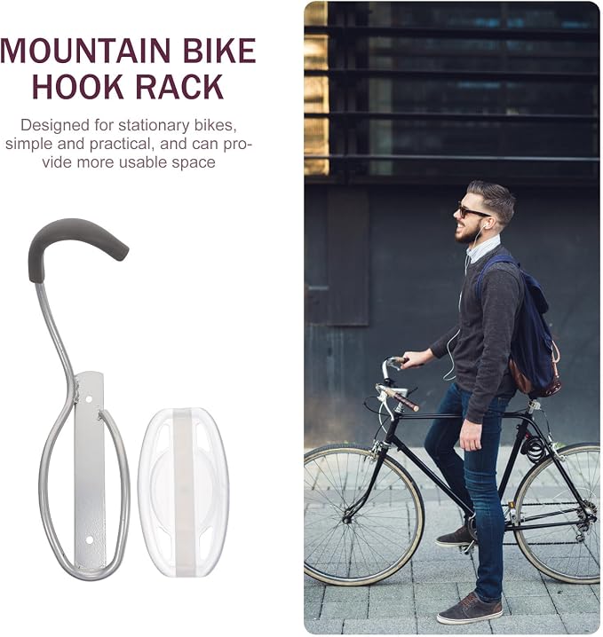 Estante de pared para bicicleta Homoyoyo soporte de pared en acero grueso interior almacenamiento en garaje miniatura 7