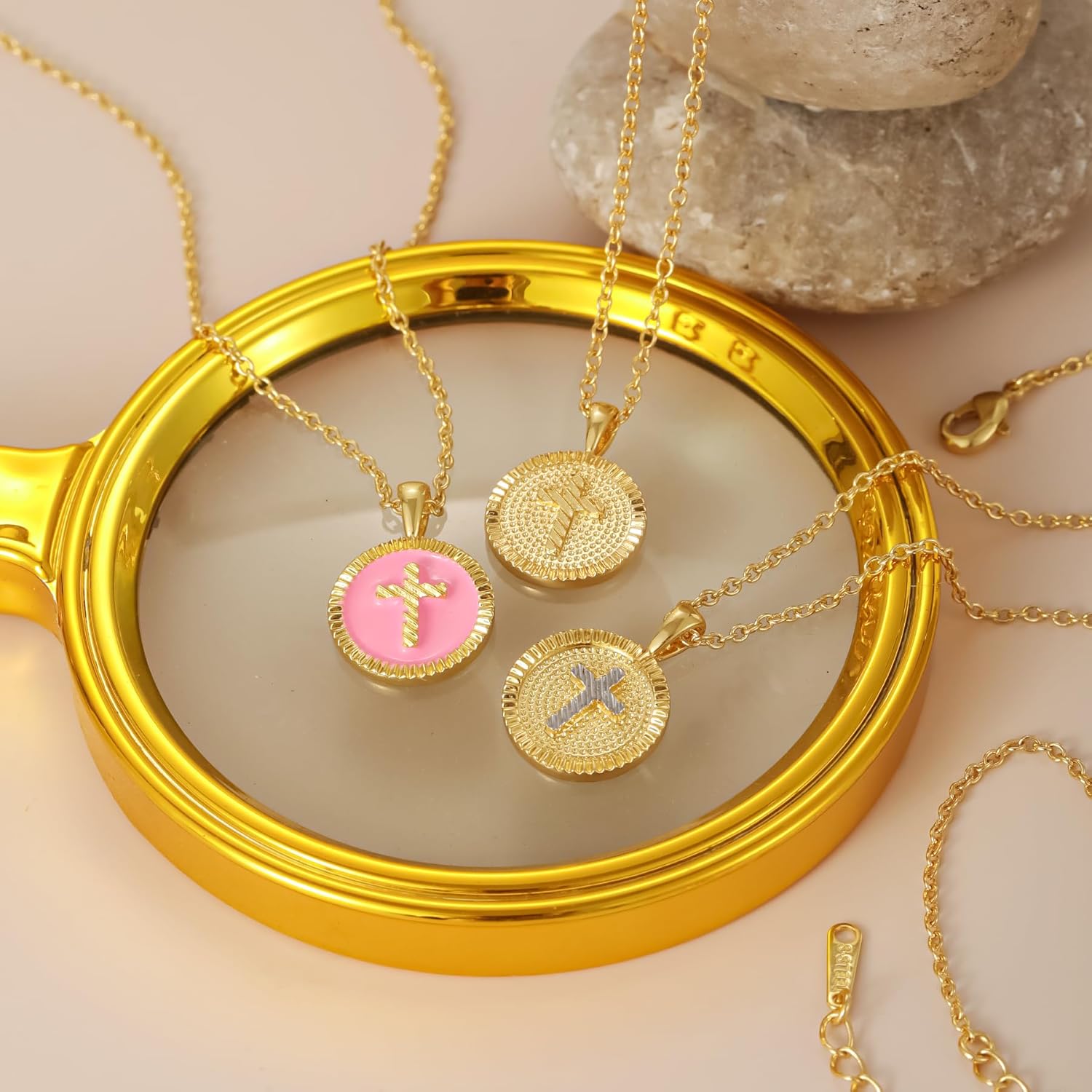 Qitian Small Cross Necklace for Women, 14K Gold Plated Cross Pendant Necklaces for Valentines Day | Birthday | First Communion | Christmas Gift | Easter Gifts - Image 7