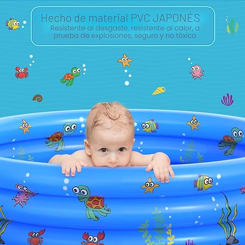 Miniatura 3 de Piscina inflable redonda para jardín, piscina portátil para niños, piscina infantil para chapotear, piscina