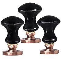 Vista 4 de rockcloud Juego de sellos de cera, 4 sellos de cera de sellado de cobre con 1 mango de sello de obsidiana negra para tarjetas, sobres, decoración