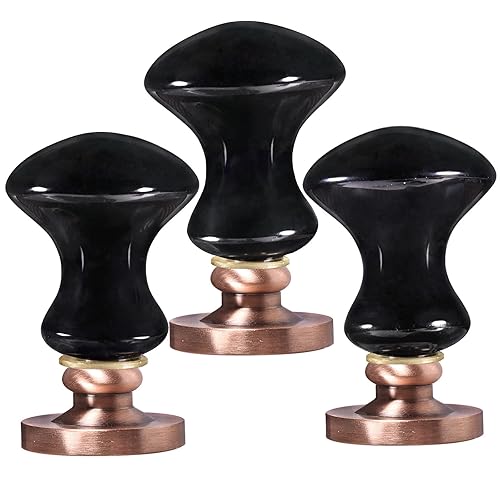 Miniatura 4 de rockcloud Juego de sellos de cera, 4 sellos de cera de sellado de cobre con 1 mango de sello de obsidiana negra para tarjetas, sobres, decoración de